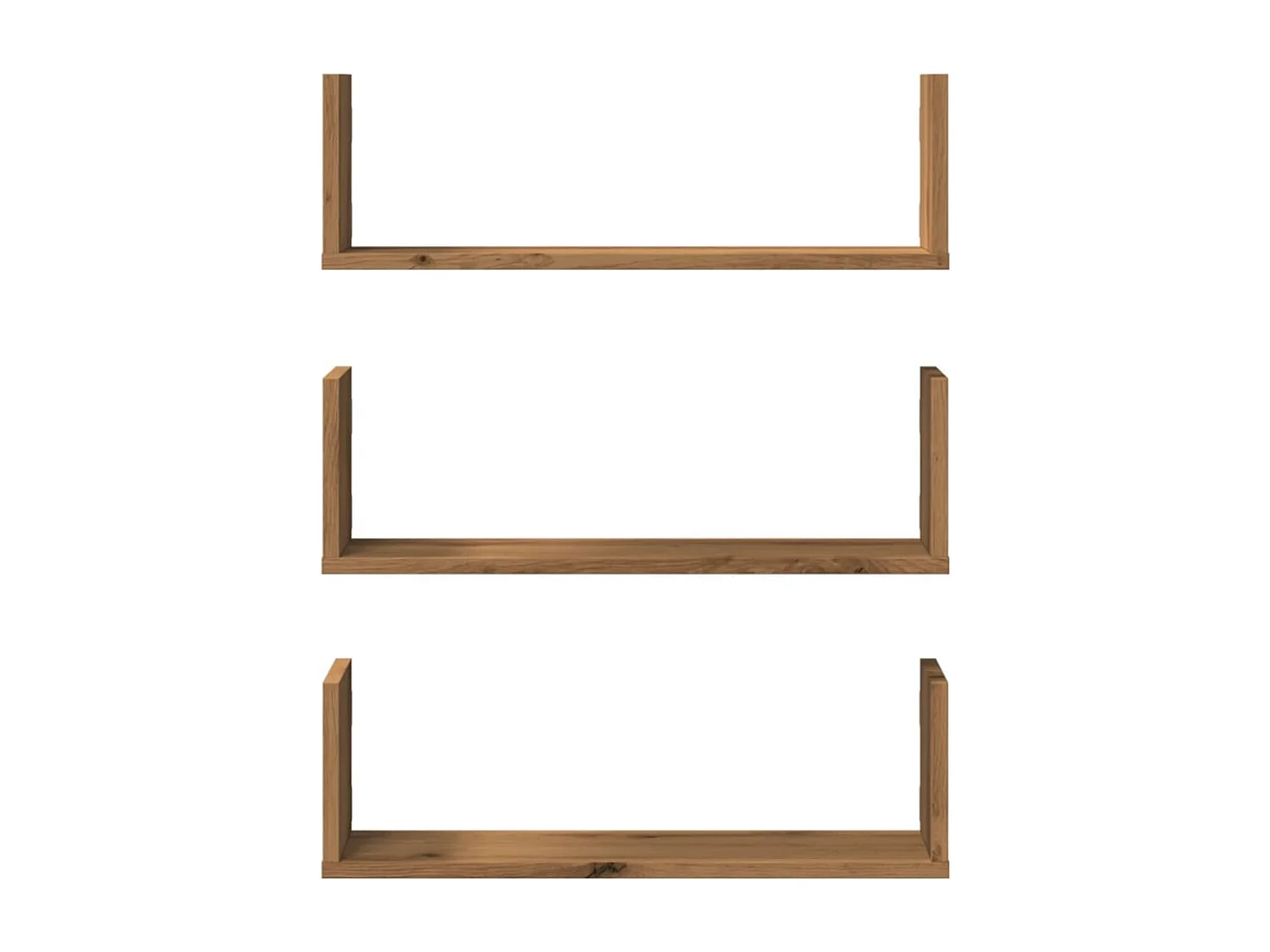 Étagères murales 3 pcs chêne artisanal bois d'ingénierie