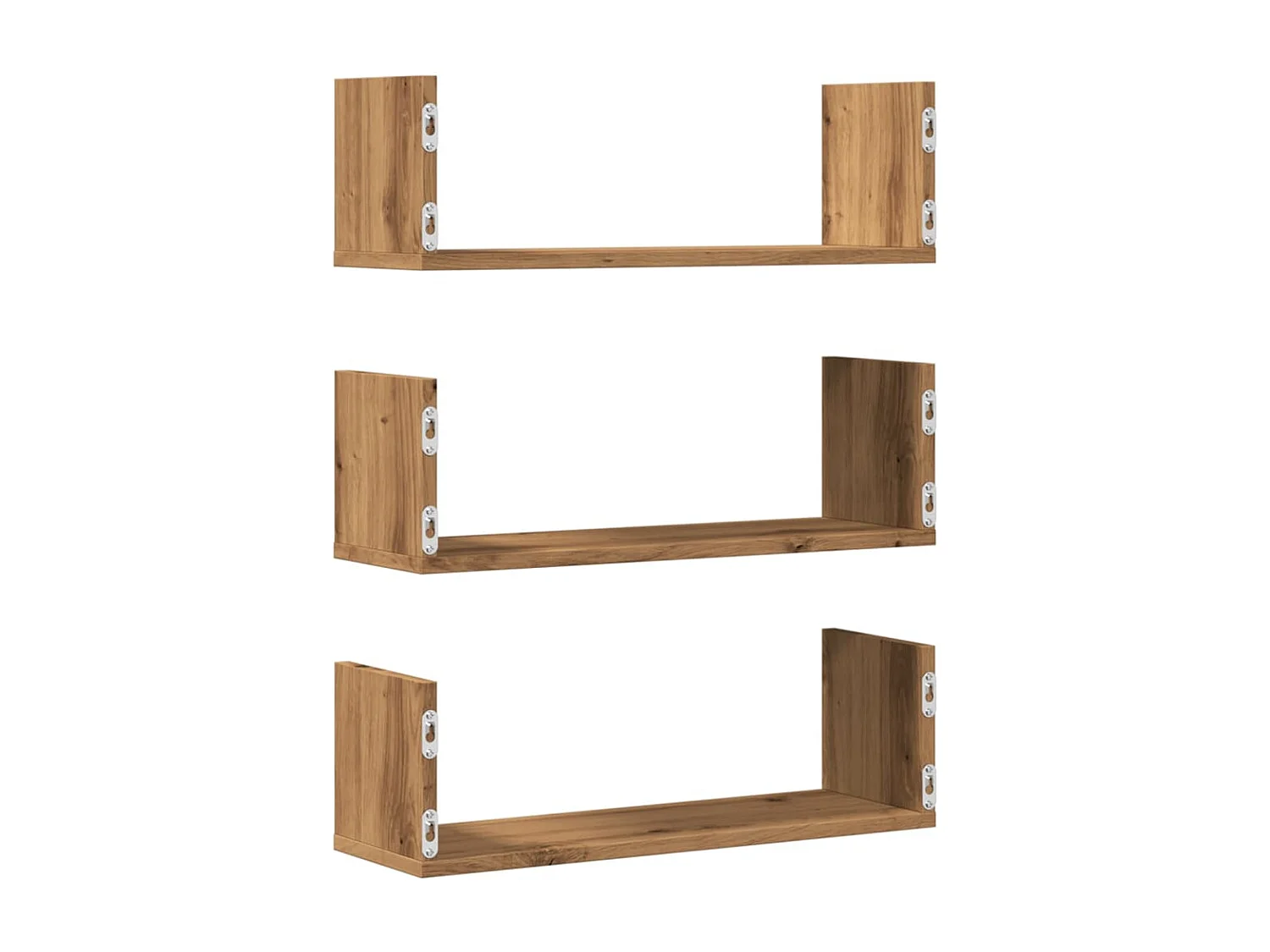 Étagères murales 3 pcs chêne artisanal bois d'ingénierie