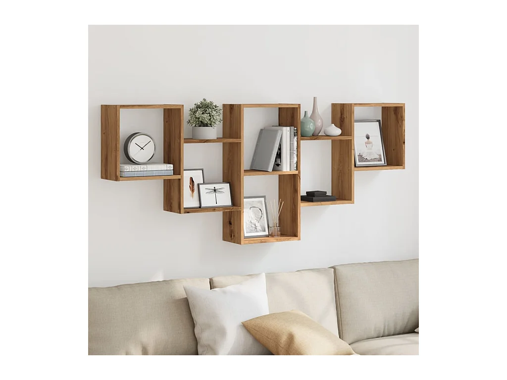 Étagère murale chêne artisanal 159x18x66 cm bois d'ingénierie