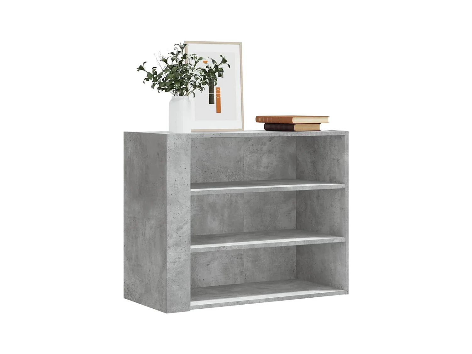 Armoire murale gris béton 75x35x60 cm bois d'ingénierie