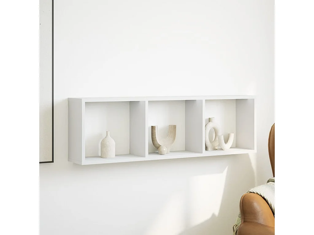 Armário de parede 100x16x30 cm derivados de madeira branco