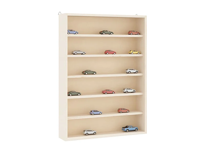 Mueble expositor de pared con 6 estantes 40x8,5x55 cm