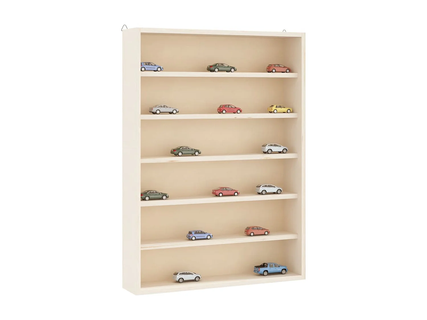 Mueble expositor de pared con 6 estantes 40x8,5x55 cm