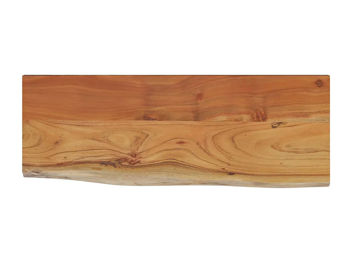 Étagère murale rectangulaire massif acacia bordure assortie