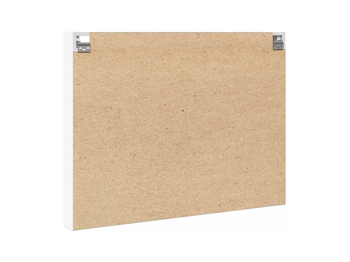 Vitrina de madera ingeniería blanca 100x8,5x75 cm