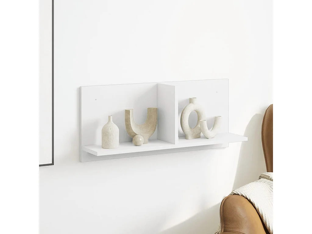 Armoire murale 70x16,5x30 cm blanc bois d'ingénierie