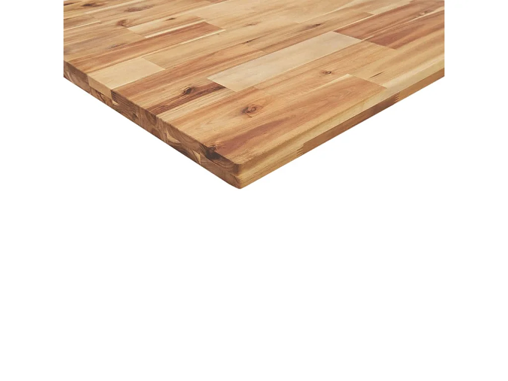 Estante flotante madera acacia maciza acabado aceite 100x20x4cm