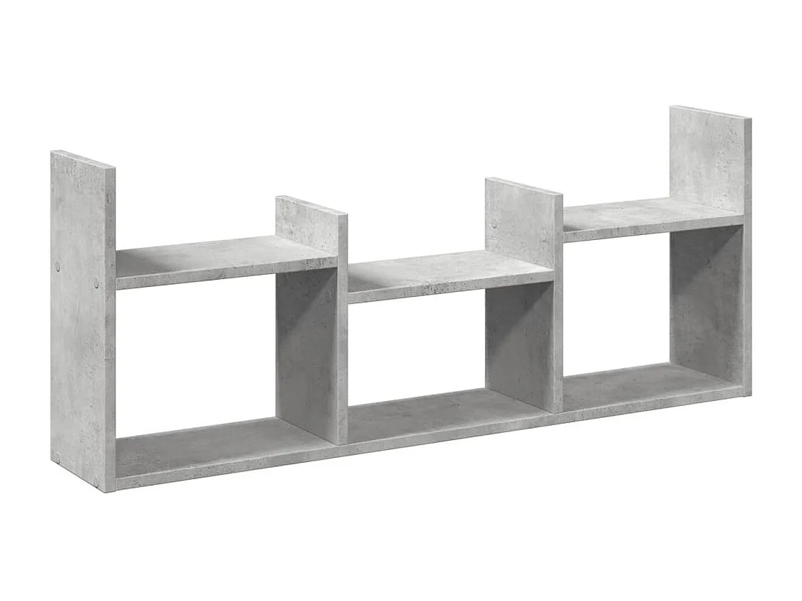 Armoire murale 100x18x40 cm gris béton bois d'ingénierie