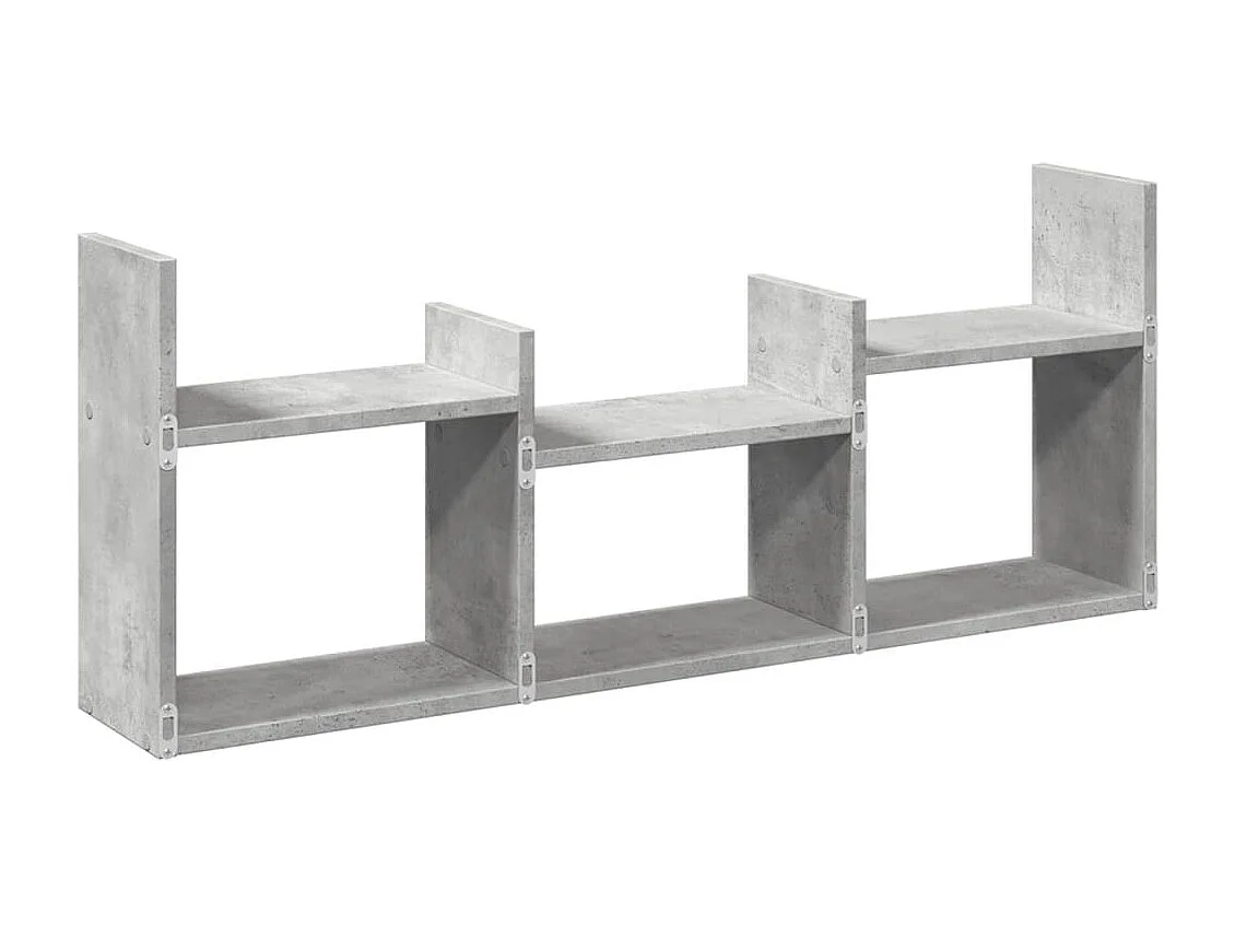 Armoire murale 100x18x40 cm gris béton bois d'ingénierie