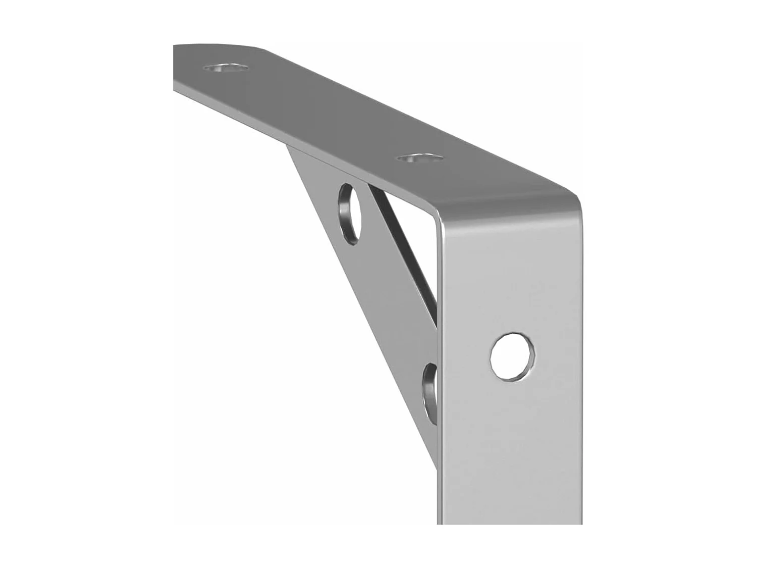 Suportes prateleira 4pcs 15x2,5x11,5 cm aço inoxidável prateado