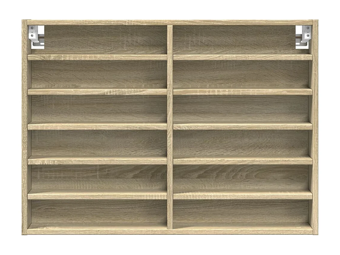Armadietto Vetrina Rovere Sonoma 80x8,5x58 cm Legno Multistrato