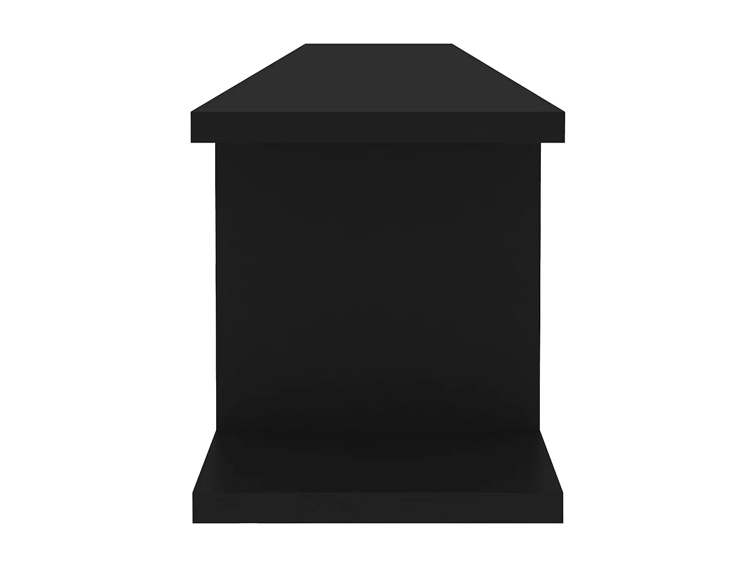 Estantes de pared 2 uds madera contrachapada negro 105x18x20 cm