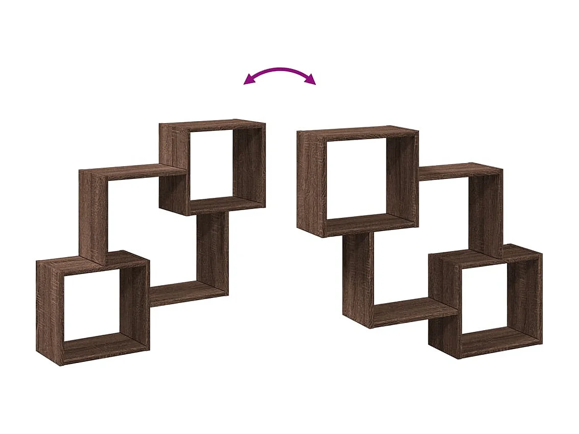 Armoire murale 78x18x71 cm chêne marron d'ingénierie