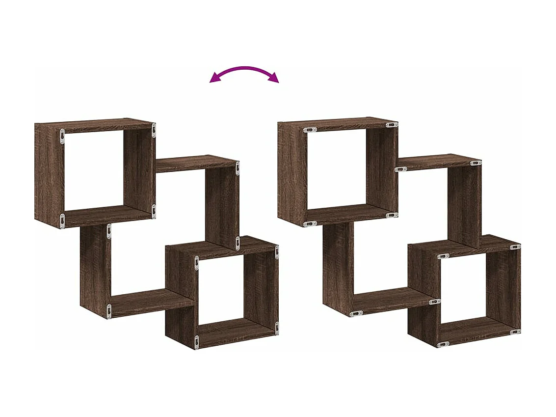 Armoire murale 78x18x71 cm chêne marron d'ingénierie