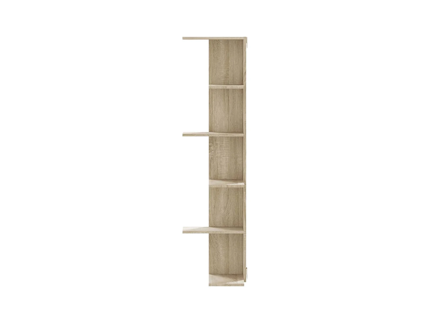 Hoekwandschap 36,5x36,5x140 cm bewerkt hout sonoma eikenkleurig