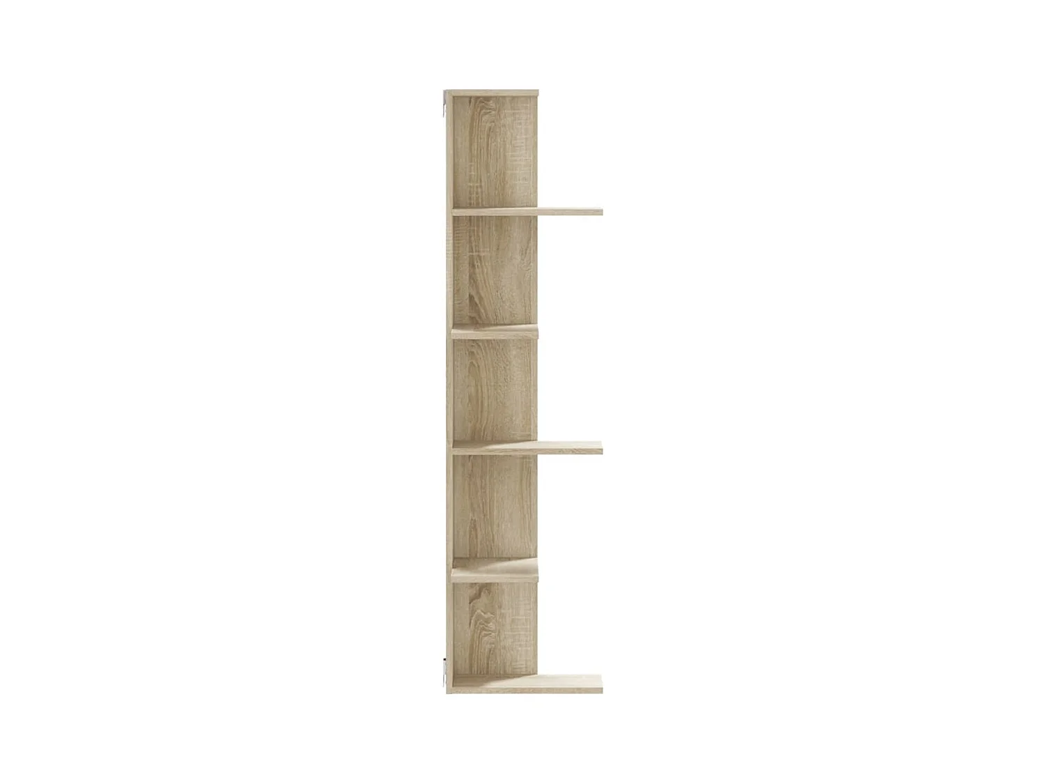 Hoekwandschap 36,5x36,5x140 cm bewerkt hout sonoma eikenkleurig