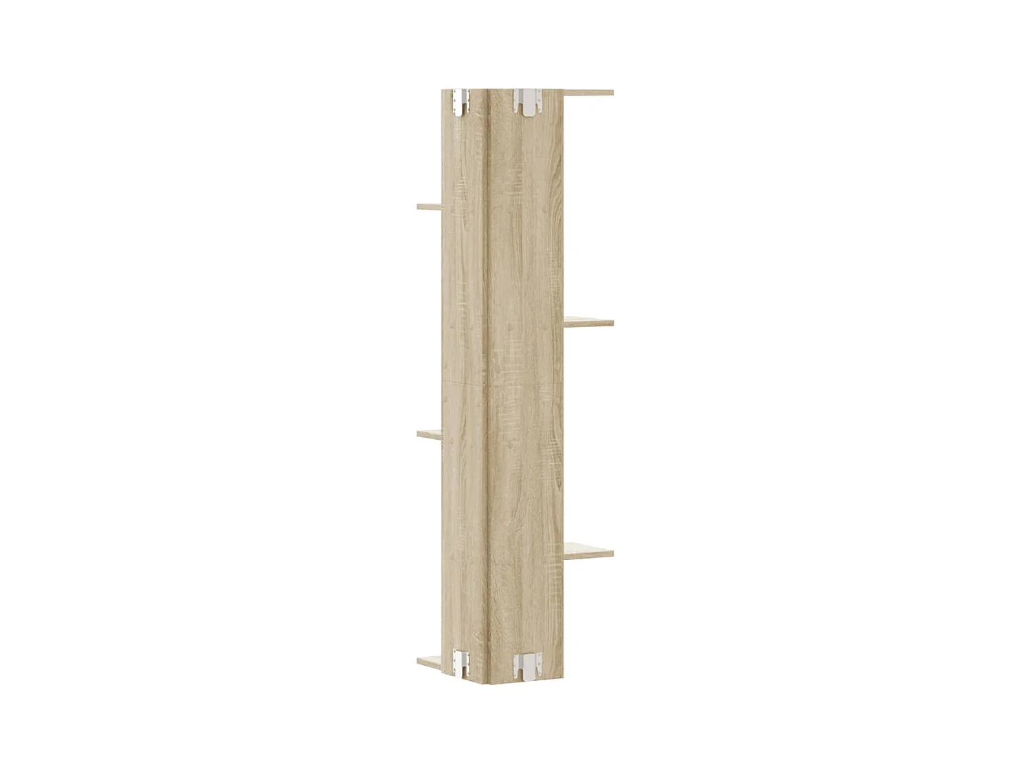Hoekwandschap 36,5x36,5x140 cm bewerkt hout sonoma eikenkleurig