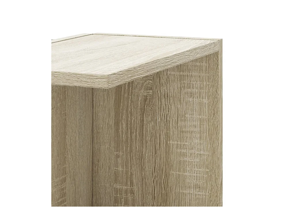 Hoekwandschap 36,5x36,5x140 cm bewerkt hout sonoma eikenkleurig