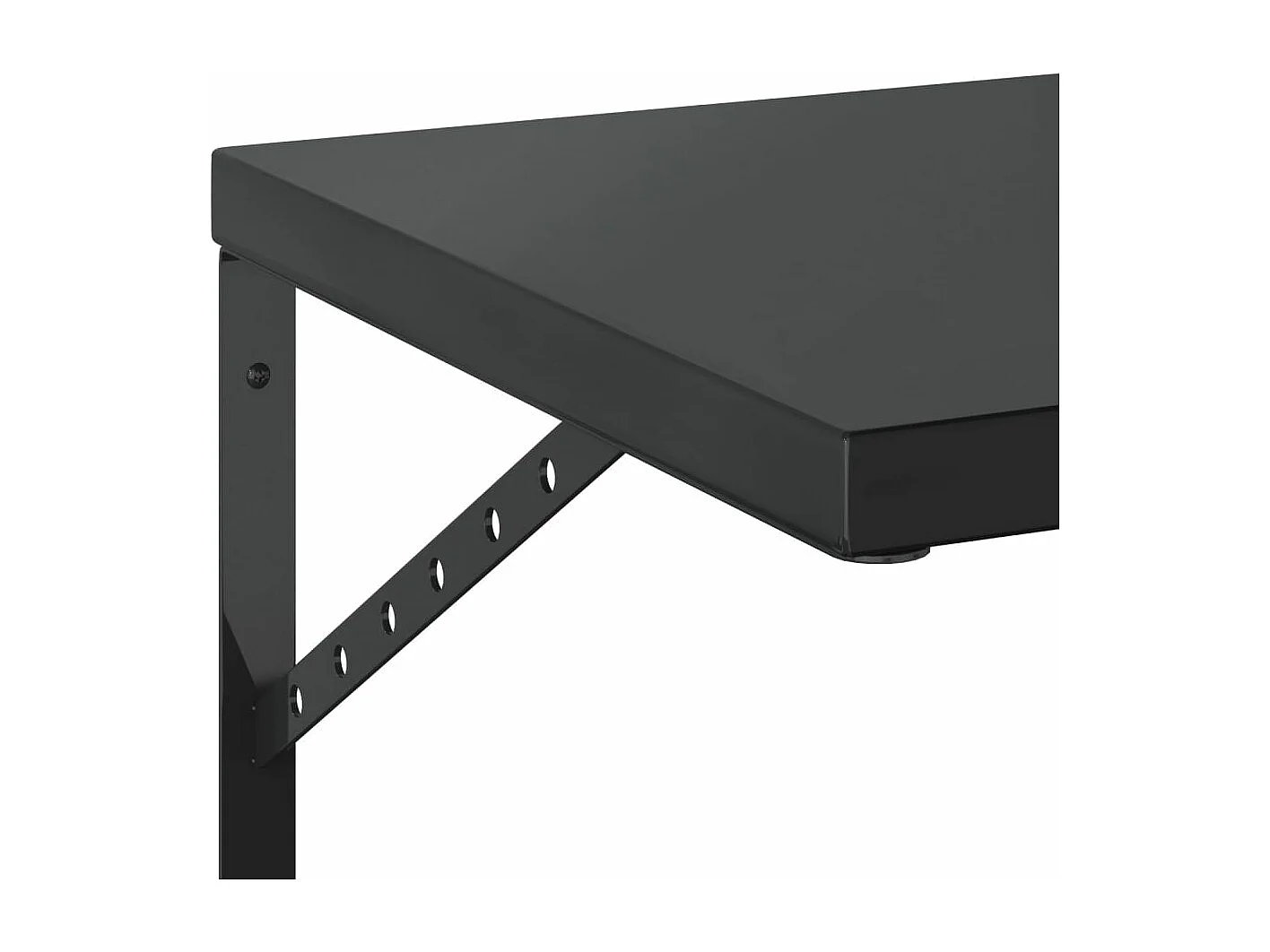 Estantes de pared 2 uds acero inoxidable negro 50x40 cm