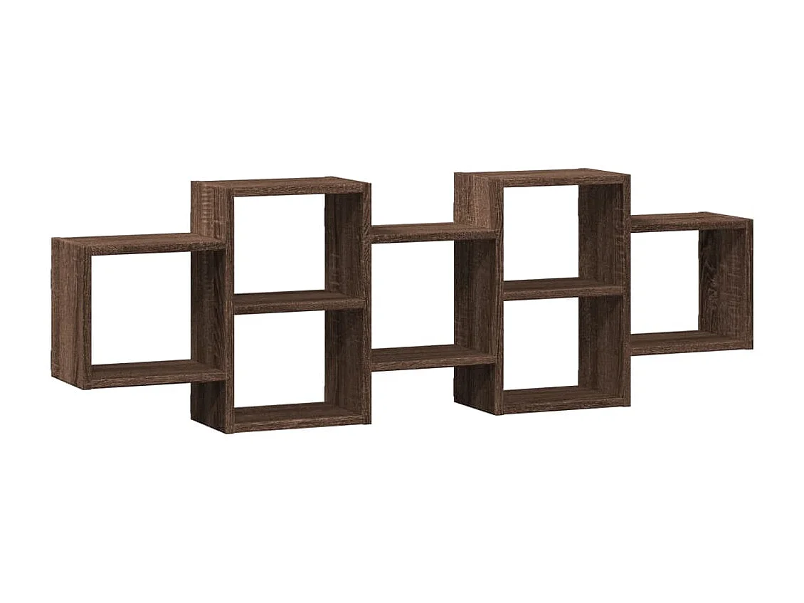 Étagère murale chêne marron 129x18x42 cm bois d'ingénierie