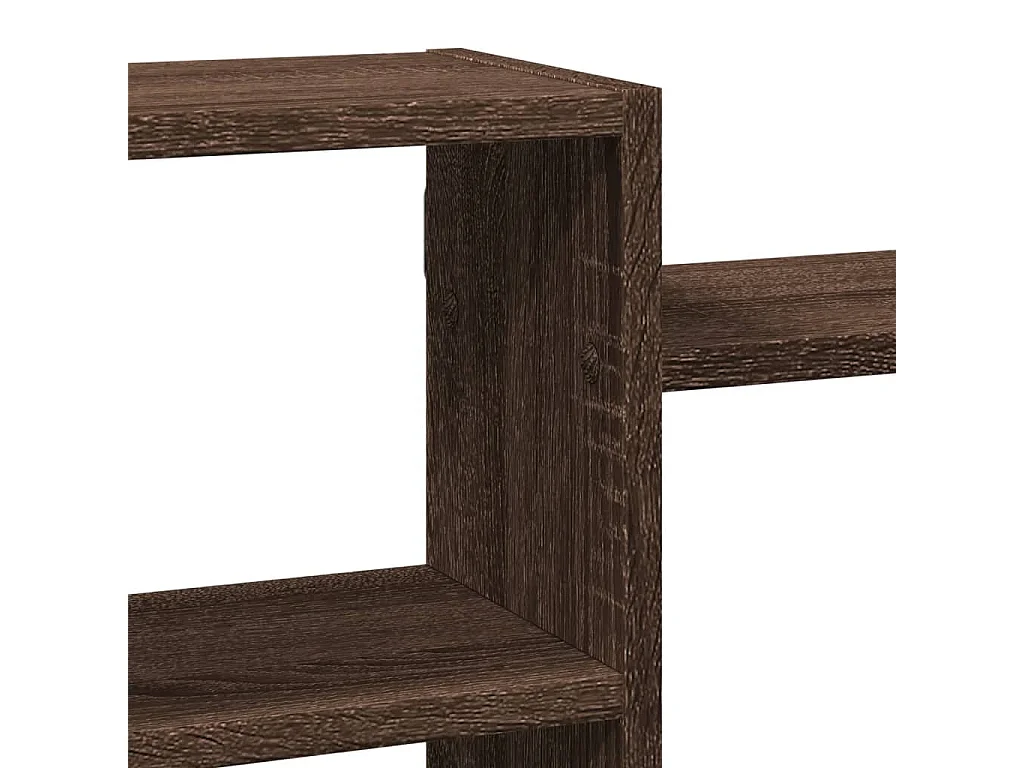 Étagère murale chêne marron 129x18x42 cm bois d'ingénierie