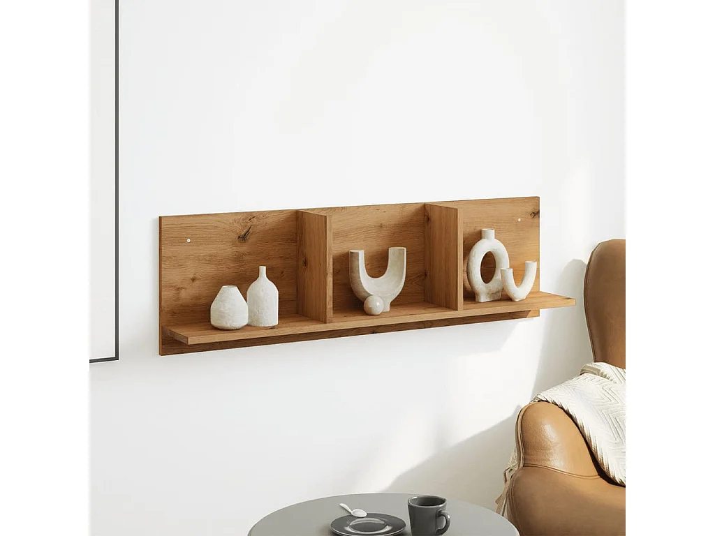 Armoire murale 100x16,5x30 cm chêne artisanal bois d'ingénierie