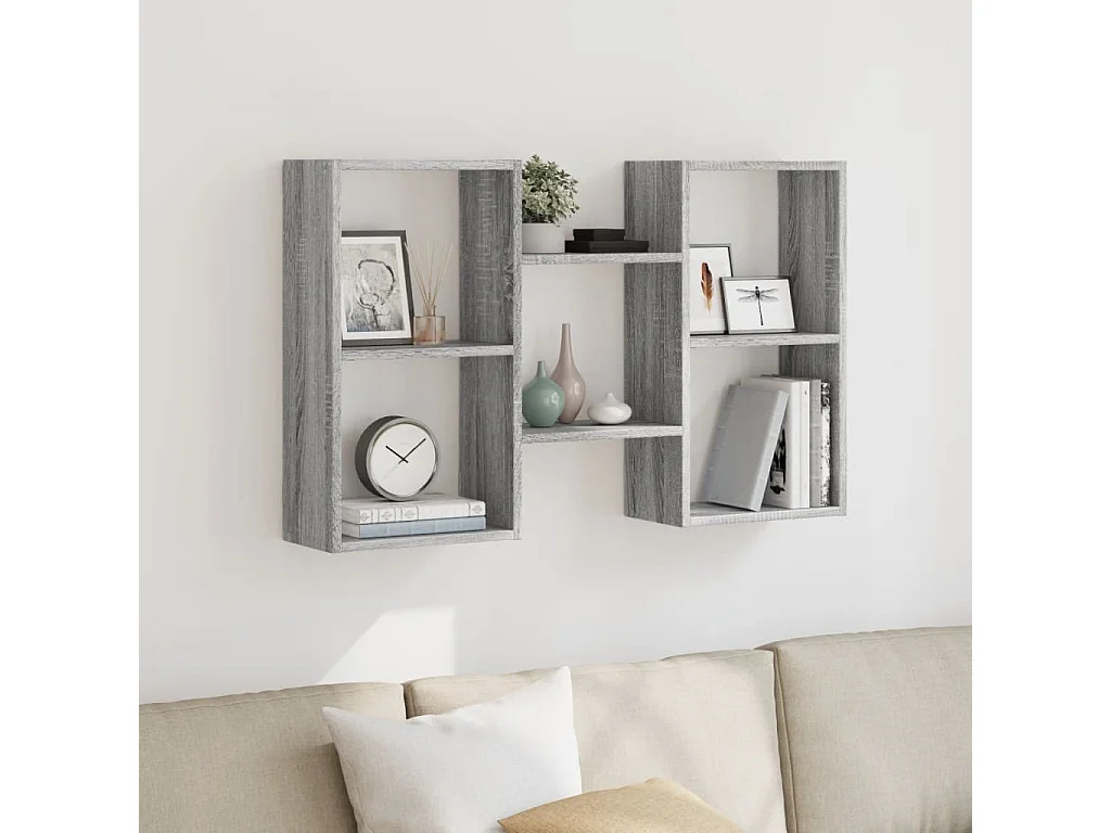 Wandregal Grau Sonoma 96x18x60 cm Holzwerkstoff