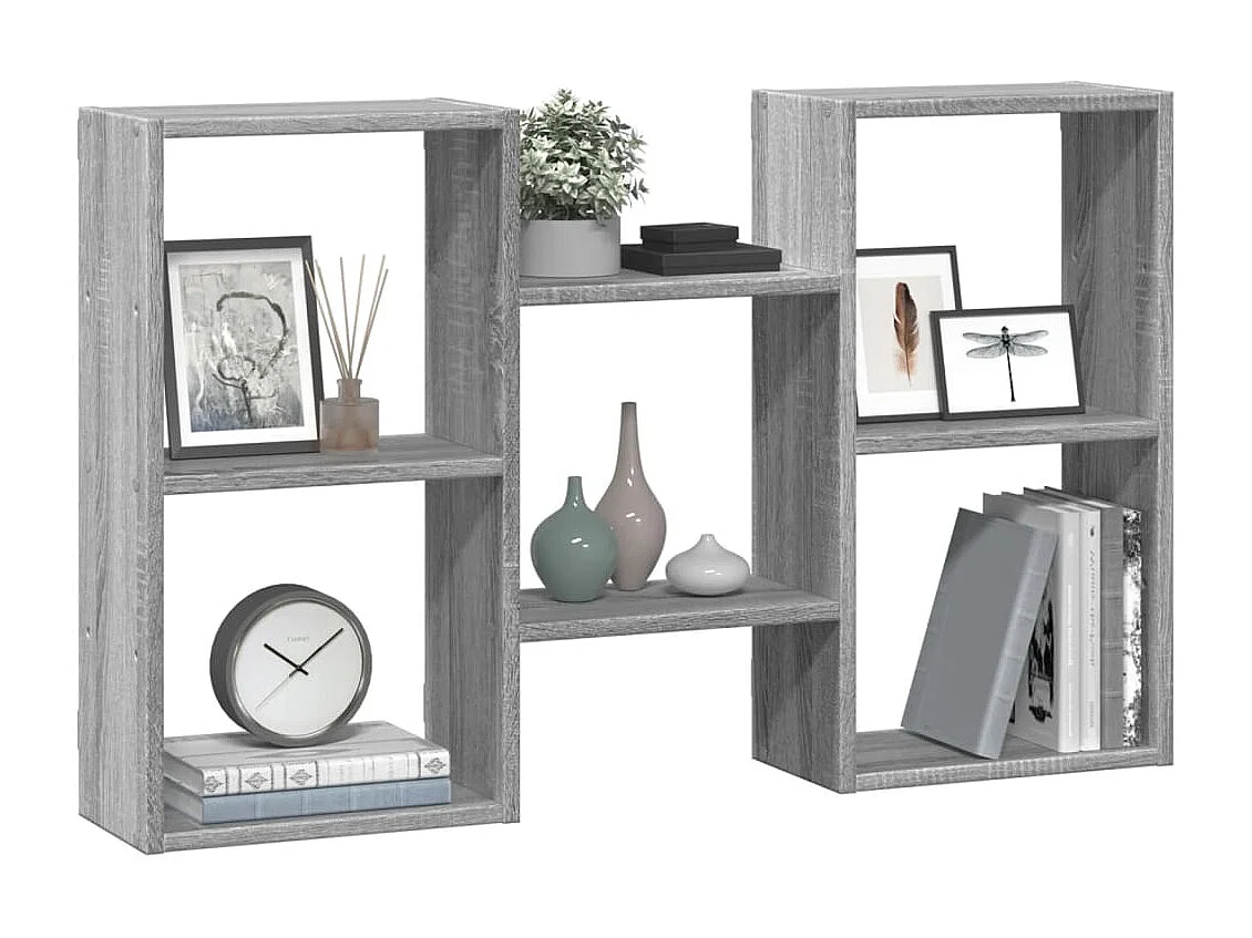 Wandregal Grau Sonoma 96x18x60 cm Holzwerkstoff