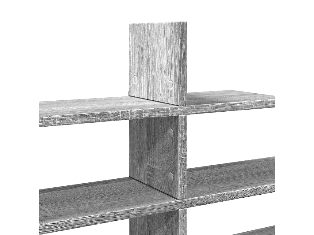 Estante de pared madera ingeniería gris Sonoma 124,5x18x60,5 cm