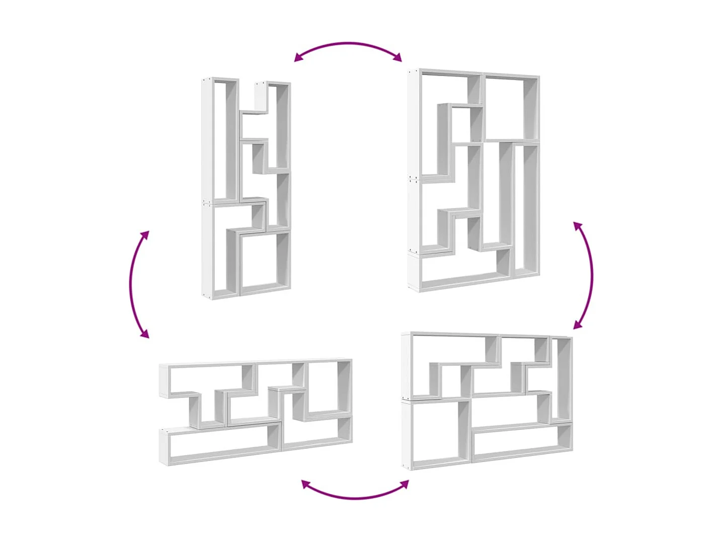 Scaffale a Parete Bianco 90x12x64 cm in Legno Multistrato