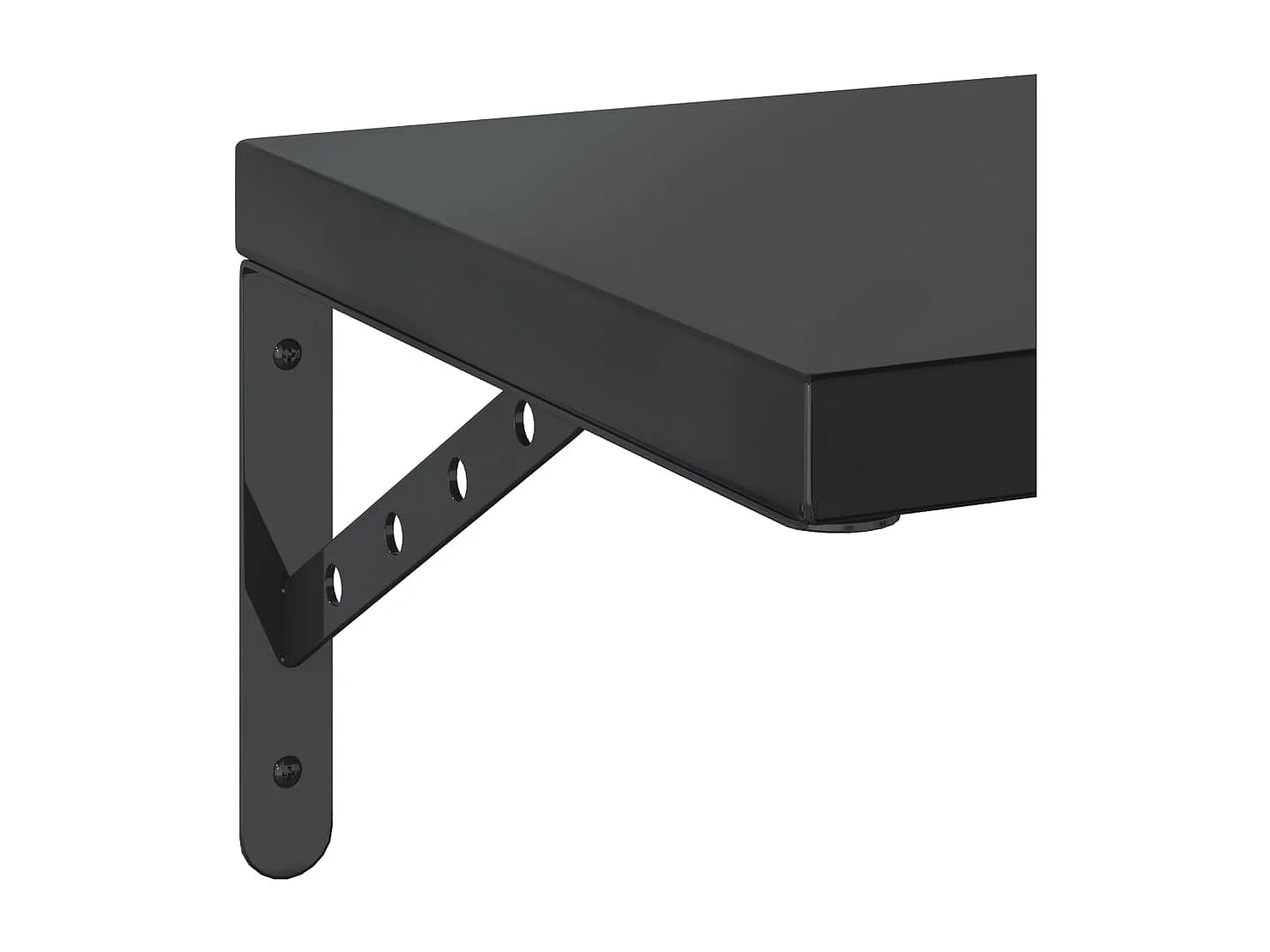 Mensole a Muro 2 pz 50x30 cm Nero in Acciaio Inossidabile