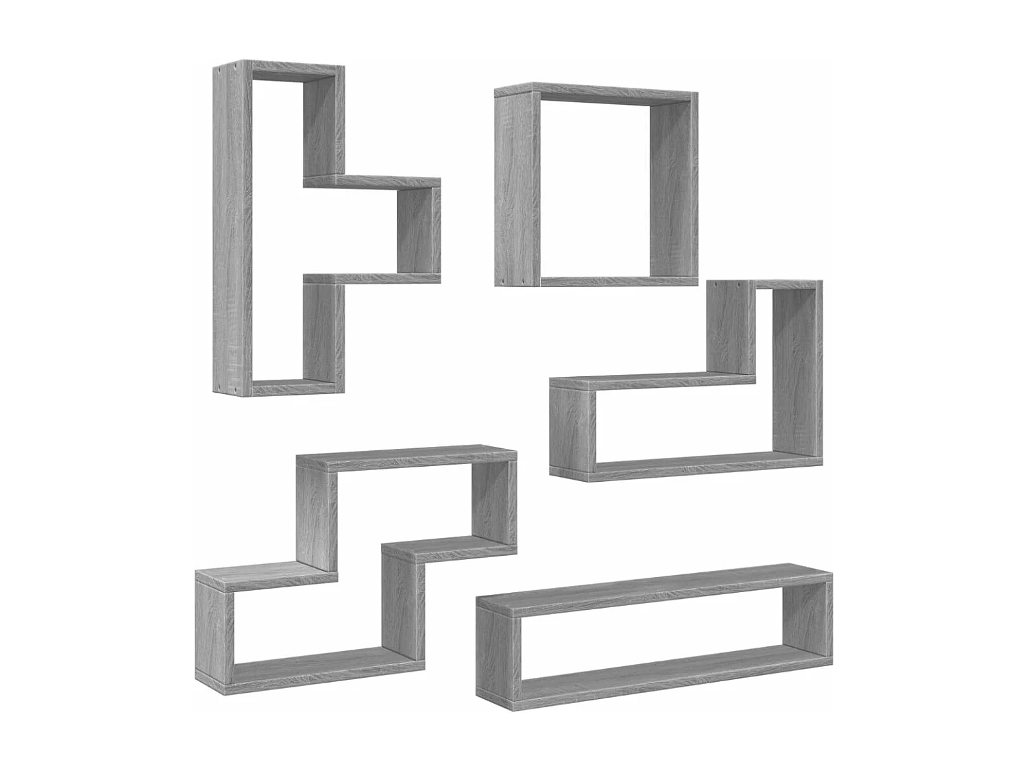 Wandregal Grau Sonoma 96x12x64 cm Holzwerkstoff