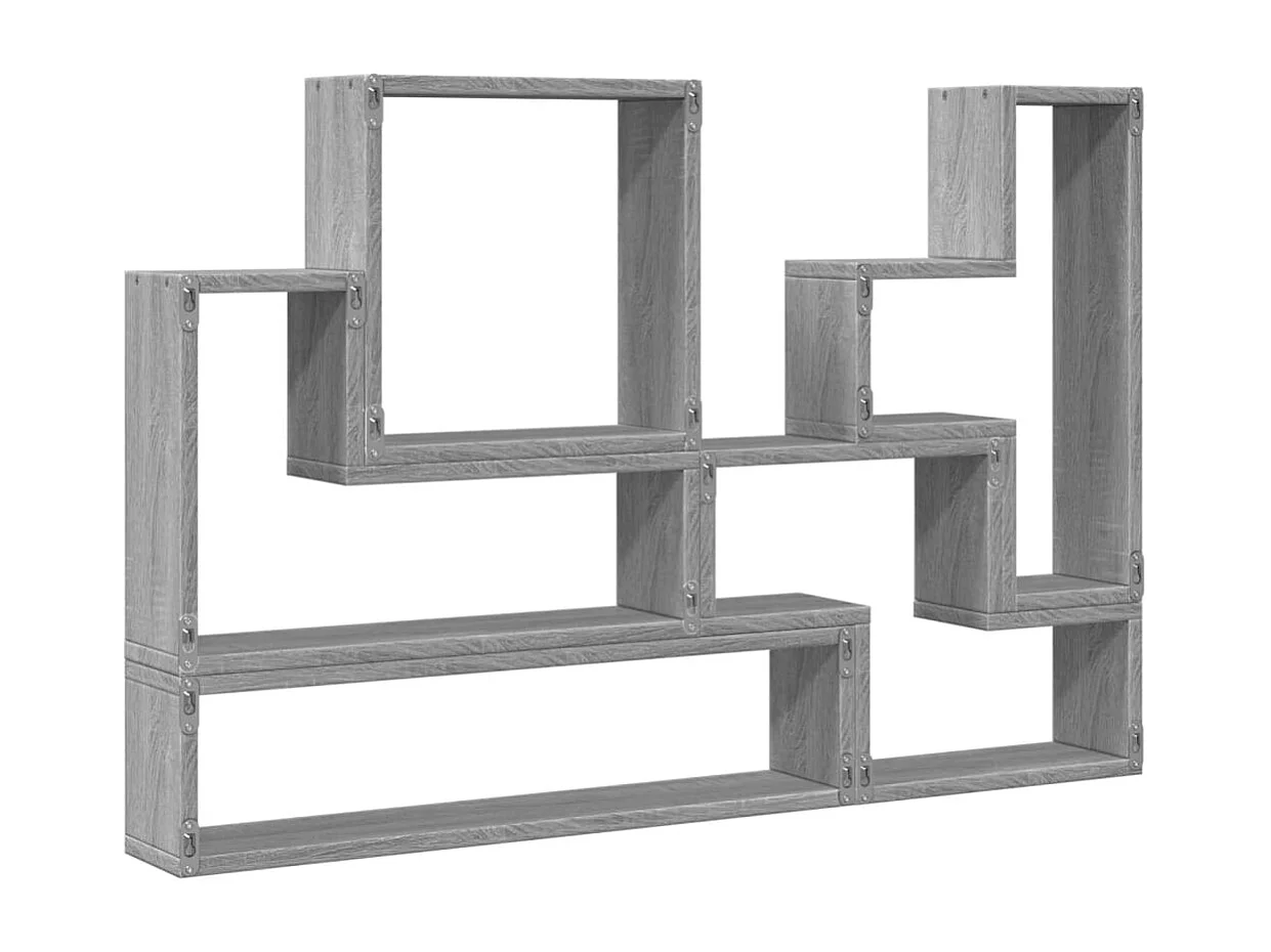 Wandregal Grau Sonoma 96x12x64 cm Holzwerkstoff