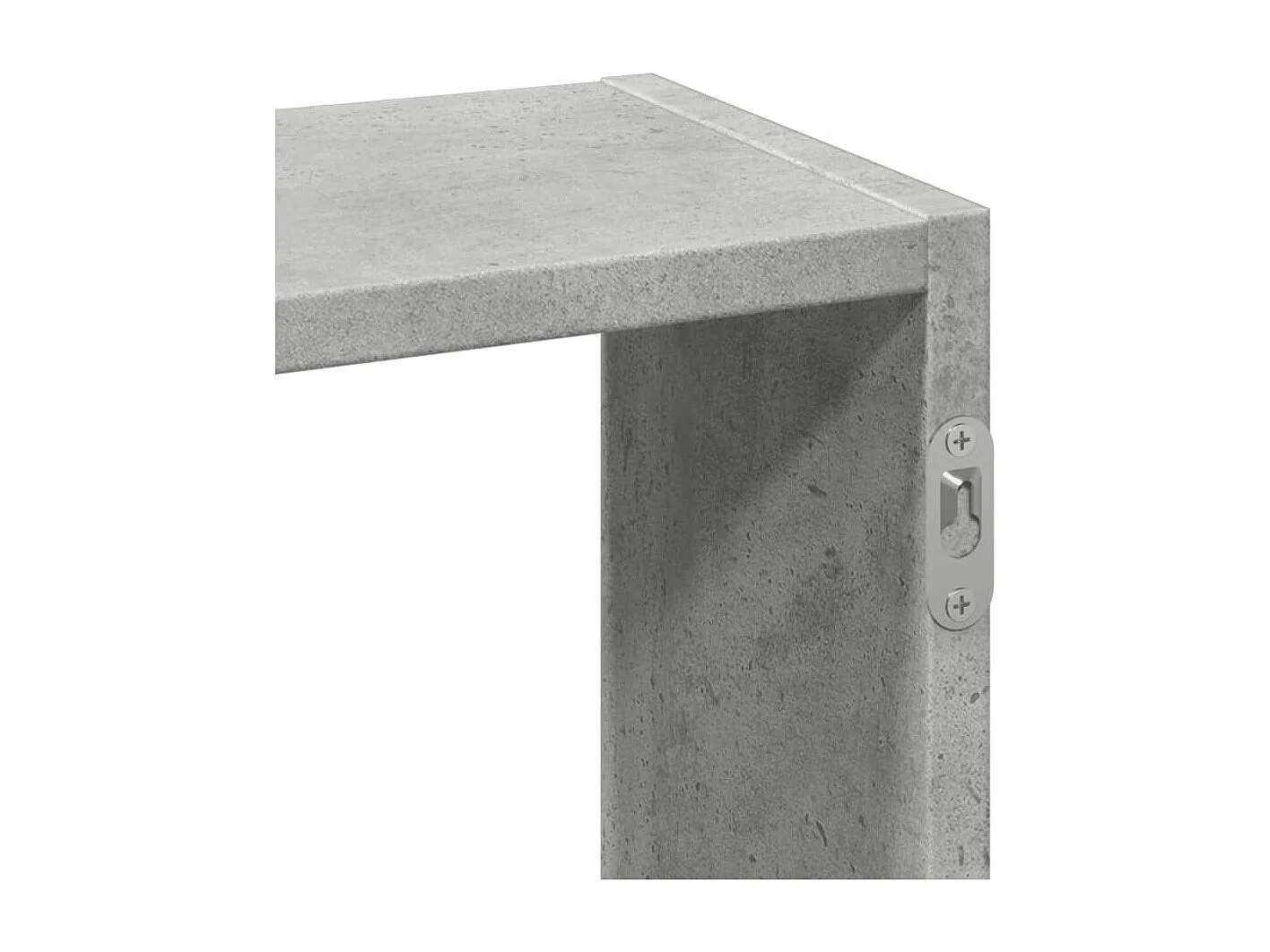 Prateleira parede 159x18x66 cm deriv. madeira cinzento cimento