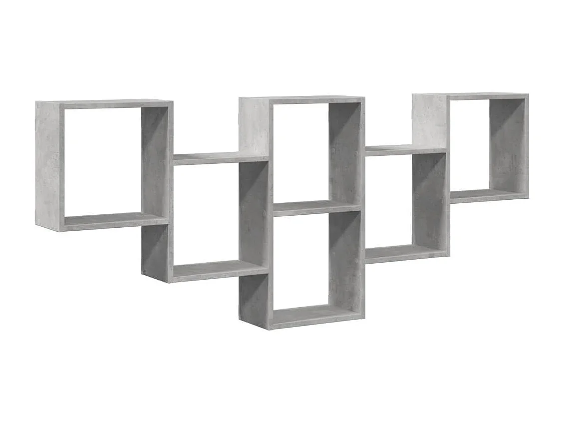 Scaffale a Muro Grigio Cemento 159x18x66 cm in Truciolato