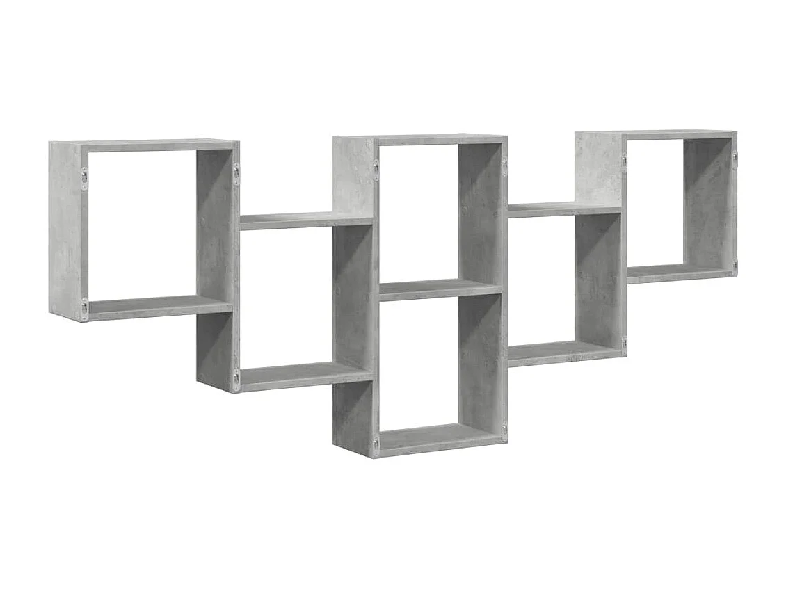 Scaffale a Muro Grigio Cemento 159x18x66 cm in Truciolato