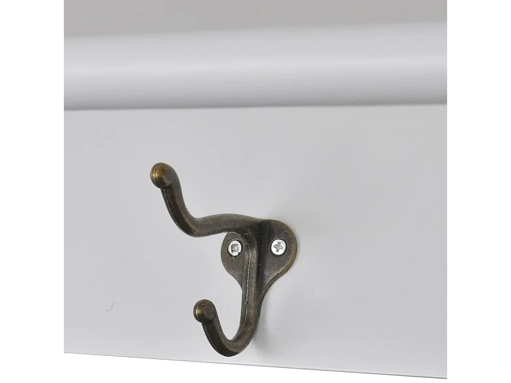 Placard mural de cuisine avec porte en verre Bois blanc