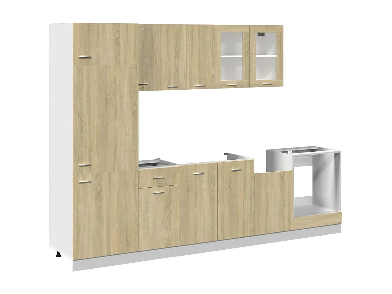 Ensemble d'armoires cuisine 8pcs chêne sonoma bois d'ingénierie