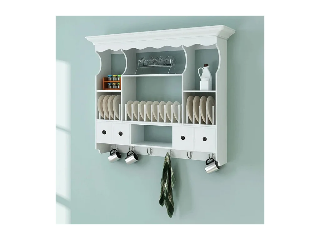 Mueble de cocina de madera blanco