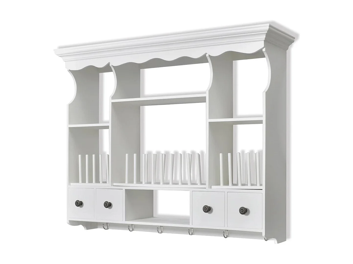 Pensile da cucina in legno bianco