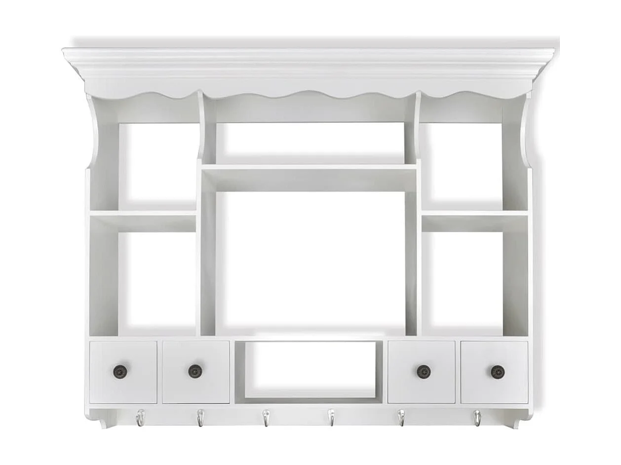 Pensile da cucina in legno bianco