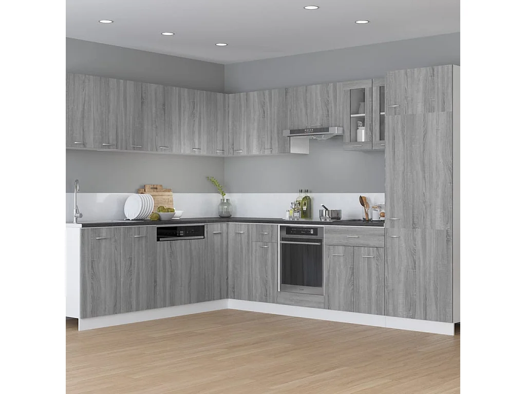 Armoire à four Sonoma gris 60x46x81,5 cm Bois d'ingénierie