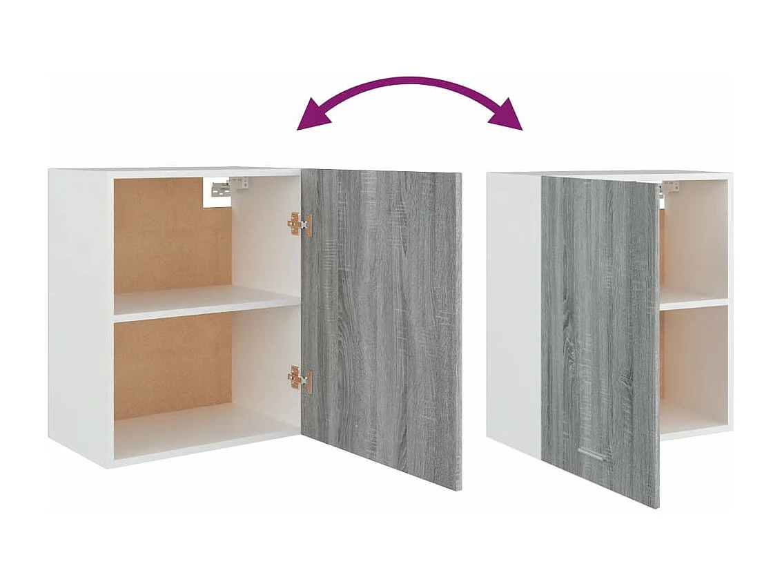 Armoire suspendue Sonoma gris 50x31x60 cm Bois d'ingénierie
