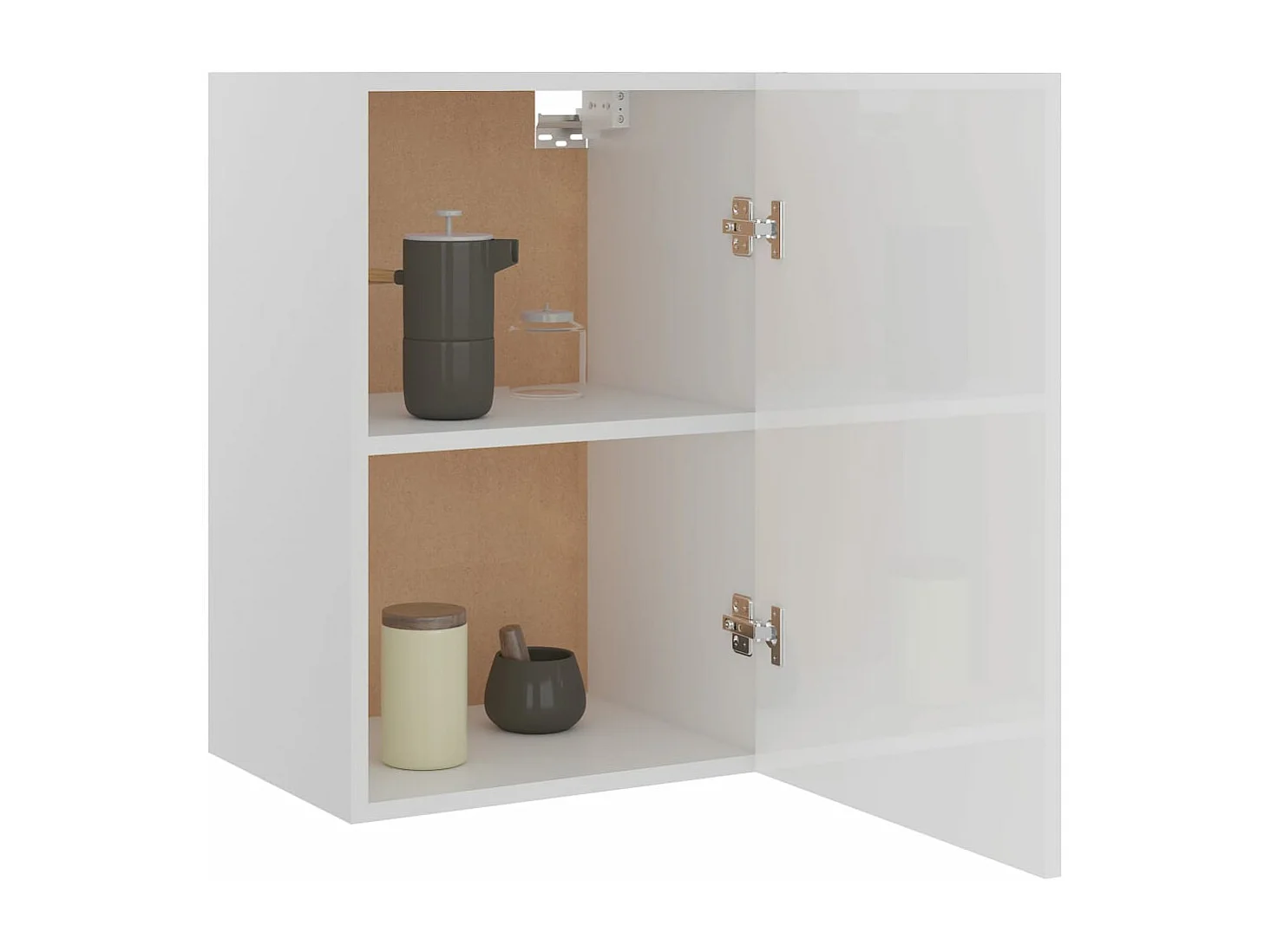 Armoire suspendue Blanc brillant 39,5x31x60cm Bois d'ingénierie