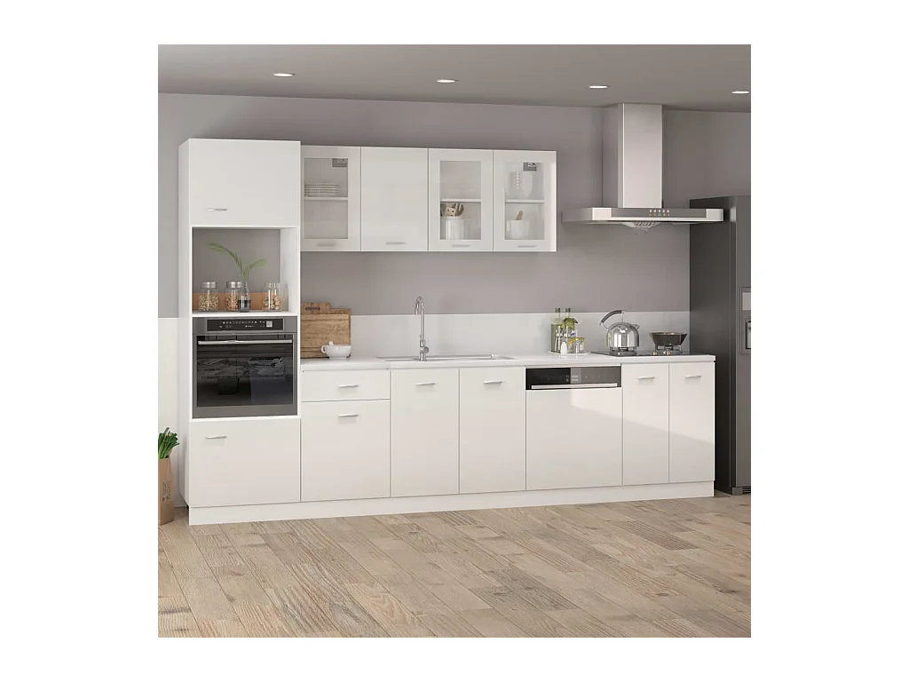 Armoire suspendue Blanc brillant 39,5x31x60cm Bois d'ingénierie