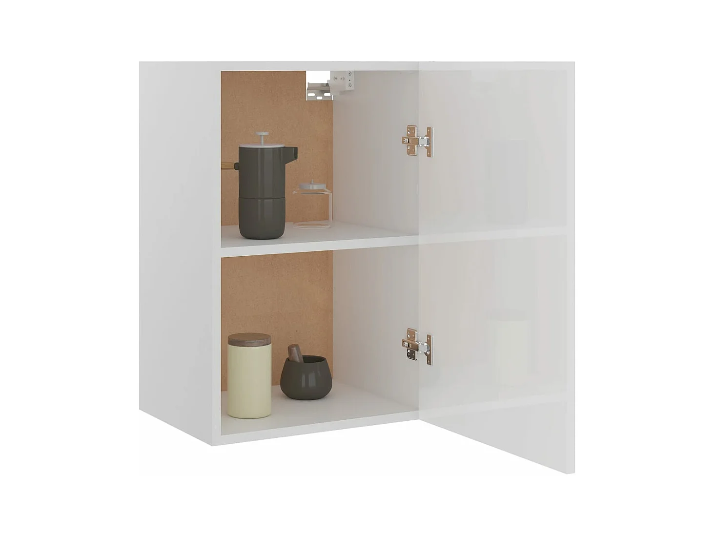 Armoire suspendue Blanc brillant 39,5x31x60cm Bois d'ingénierie