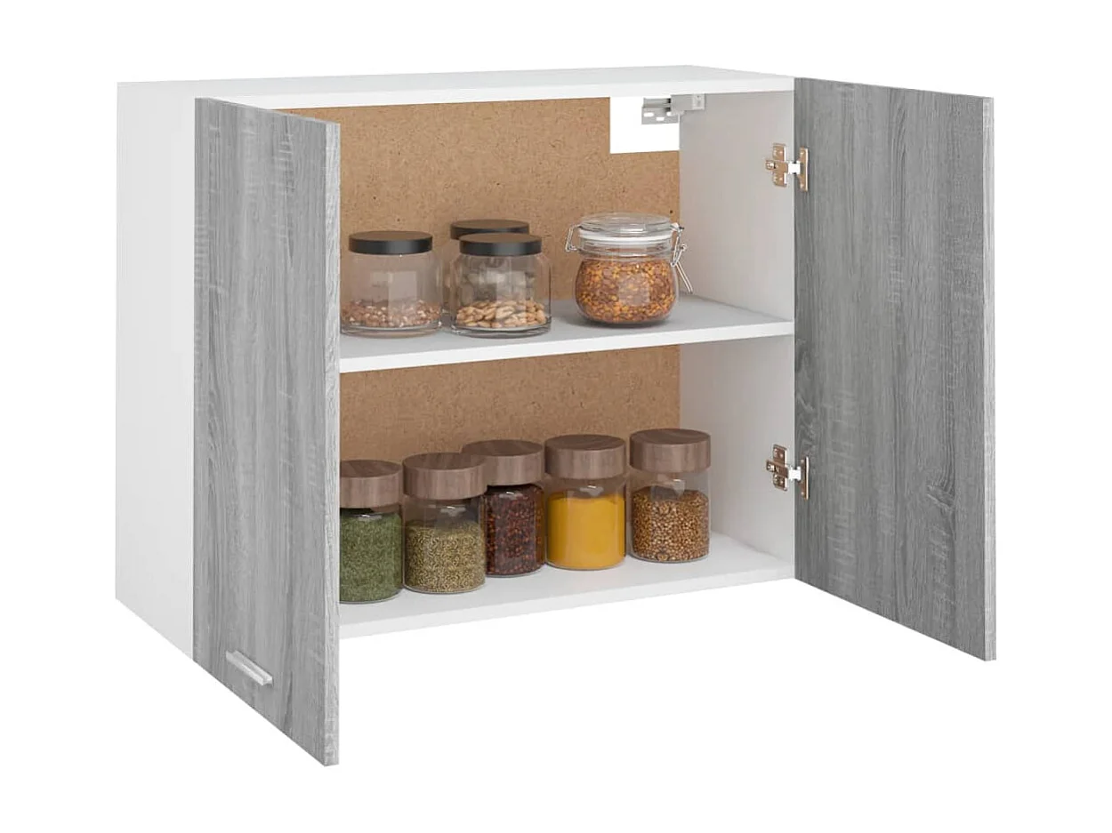 Mueble colgante Sonoma gris 80x31x60 cm Madera contrachapada