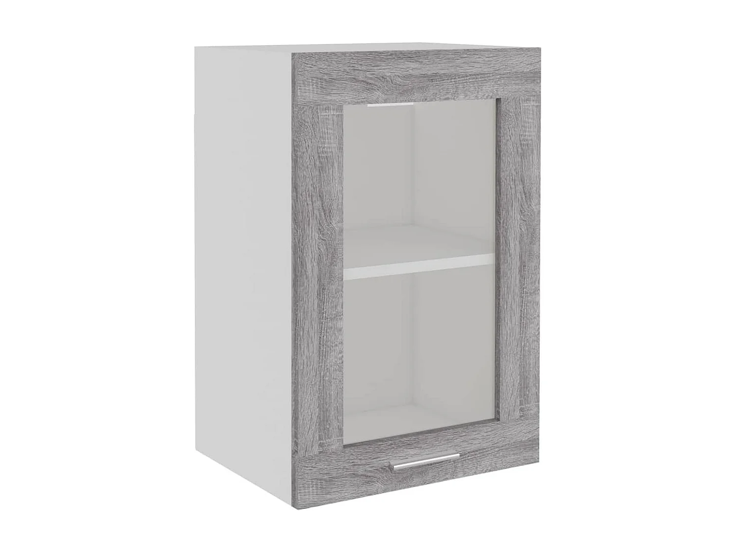 Armoire vitrée suspendue Sonoma gris 40x31x60cm Bois ingénierie