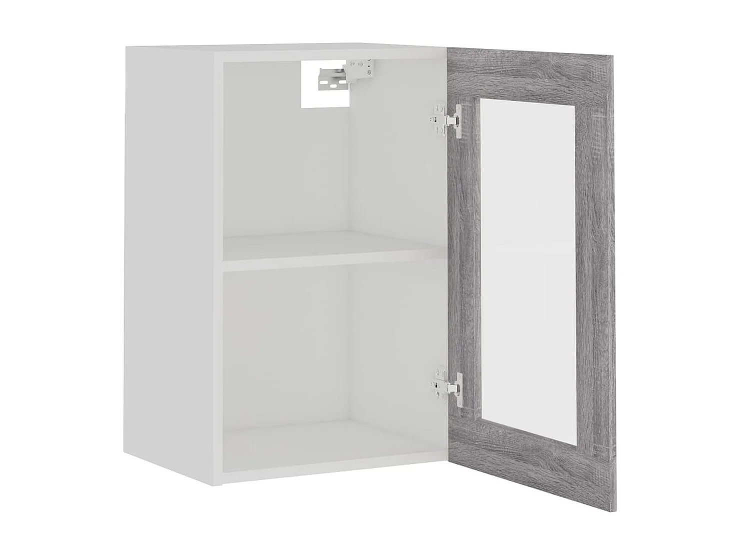 Armoire vitrée suspendue Sonoma gris 40x31x60cm Bois ingénierie
