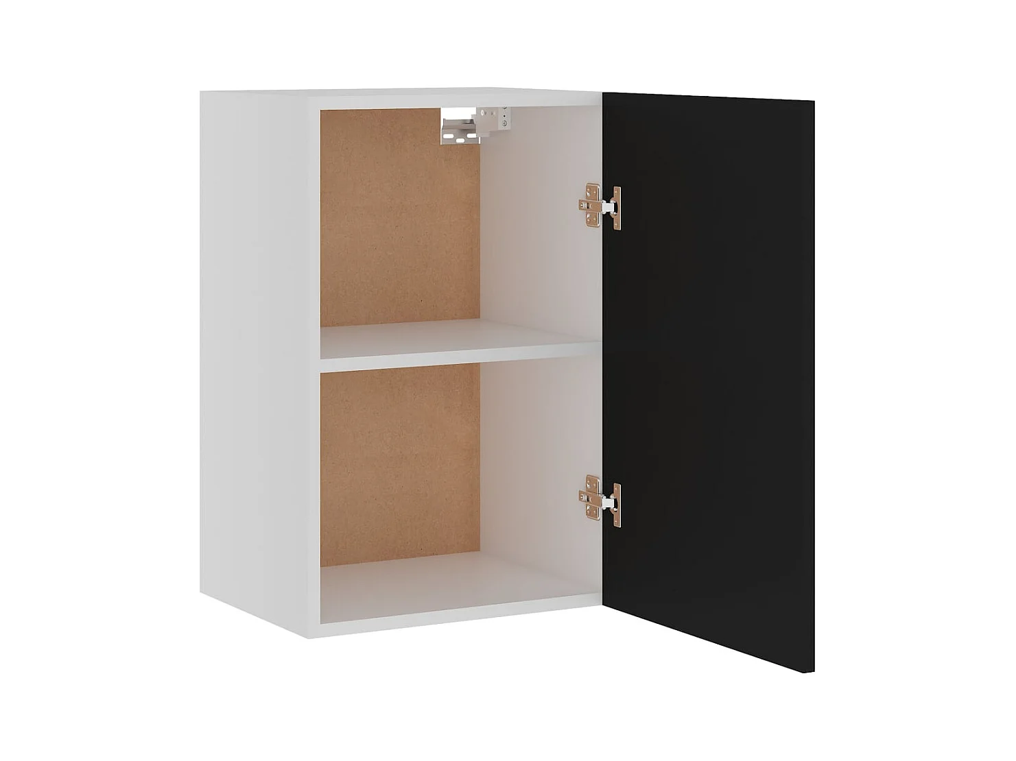 Armário suspenso preto 39,5x31x60 cm Madeira trabalhada